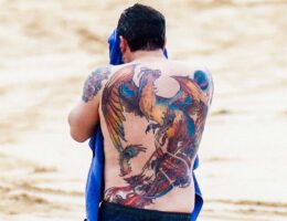 Ben Affleck Back Tattoo