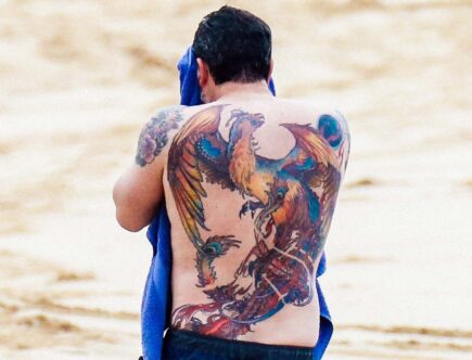 Ben Affleck Back Tattoo