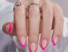 Pink French Tip Nails